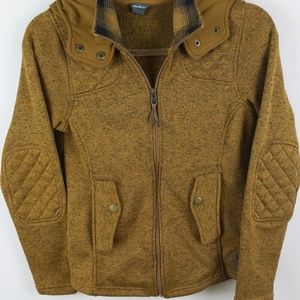 Eddie Bauer Mustard Plaid Quilted Jacket